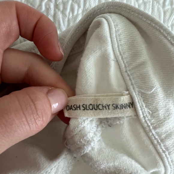 Rag & Bone Dash Slouchy Skinny Tattered White Jeans - Picture 12 of 14